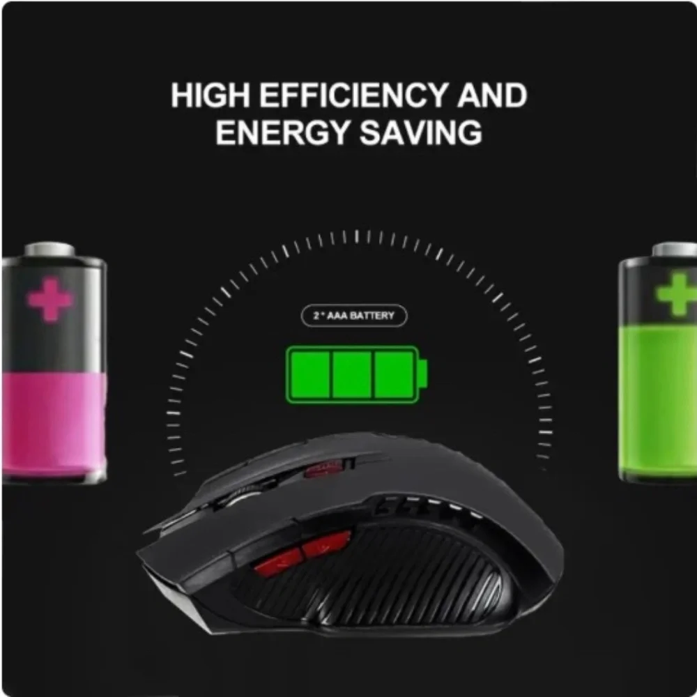 2.4G 6 Key Wireless Mouse Optical For Laptop Computer PC Gamer CSGO PUBG